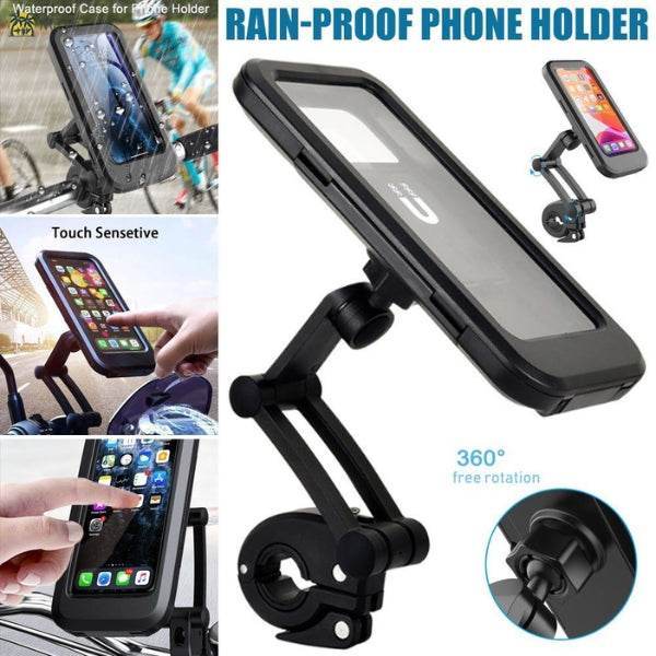 Rainproof Motorcycle Phone Holder – Universal Waterproof Bike Mount - Gadget Spark