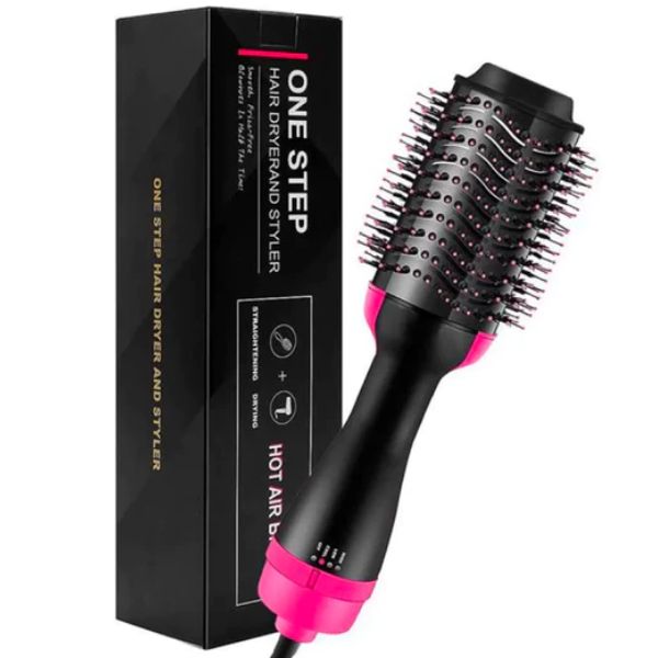 Hot Air Brush 3-in-1 – Hair Dryer, Straightener, Curler & Styling Comb